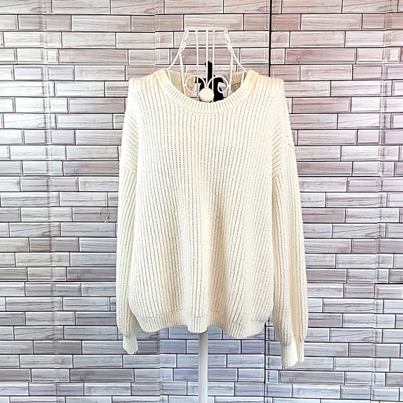 a new day Sweaters - A new day pullover ivory ribbed knit sweater Size L